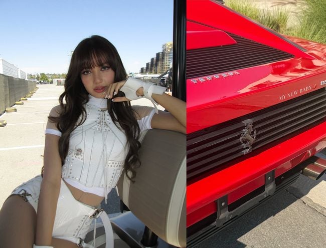 '130억 집주인' 리사, 이번엔 빨간 페라리 FLEX…"차고에 대체 몇 대야?"