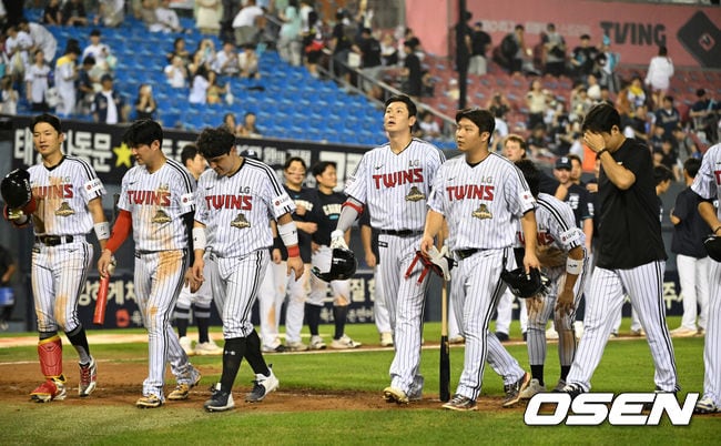 병살타-병살타-병살타-병살타, 11안타 12사사구인데 이길 수가 없다...LG 7연패 충격, 잔루만 14개 쌓였다