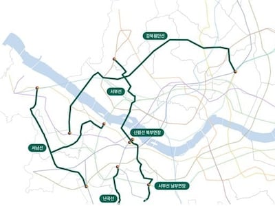 제3차 도시철도망 구축계획 노선도(안)./서울시 제공