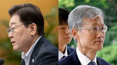 이재명 대통령(왼쪽)과 조희대 대법원장 모습.