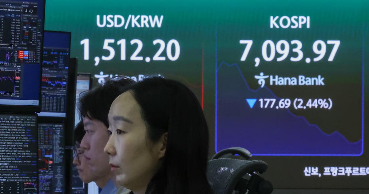 KOSPI stock market drops amid US bond yield surge to 19-year high