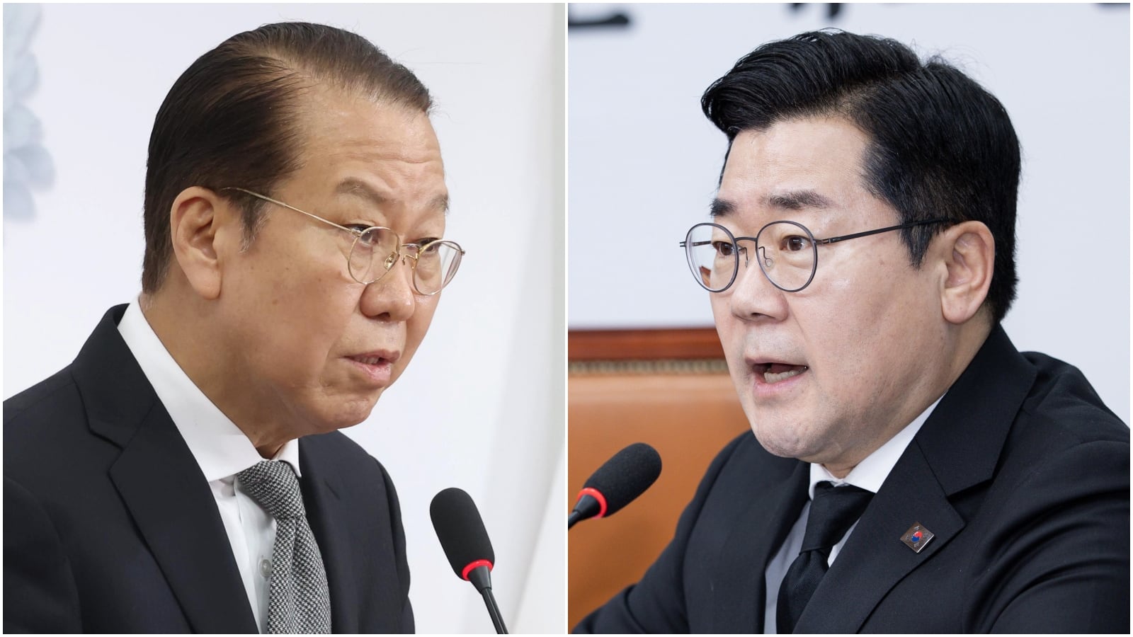 권영세 국민의힘 비대위원장, 박찬대 더불어민주당 원내대표. /뉴시스·뉴스1