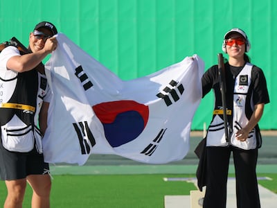 딱 1점 모자랐다... 사격 스키트 장국희-이종준, 세계신기록 쏘고도 銀