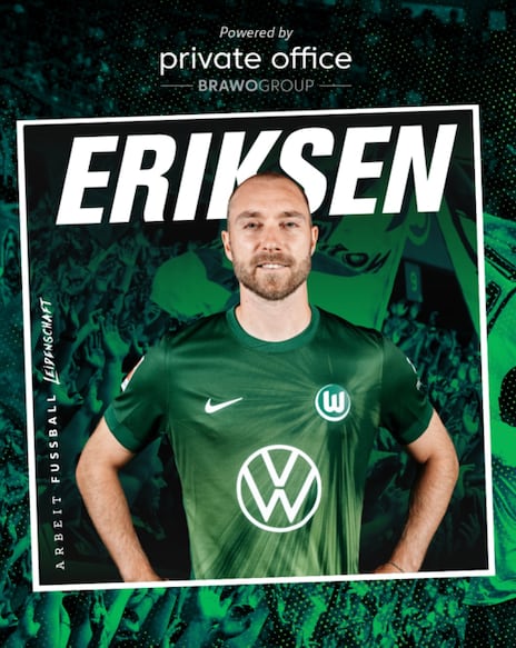 Christian Eriksen signs with VfL Wolfsburg until 2027