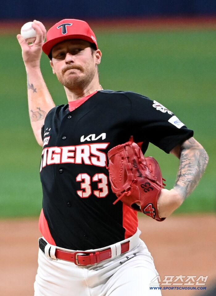 24일 고척스카이돔에서 열린 KIA와 키움의 경기, KIA 선발투수 올러가 역투하고 있다. 고척=허상욱 기자wook@sportschosun.com/2025.09.24