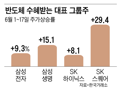 SK스퀘어·삼성생명도 반도체 수혜주