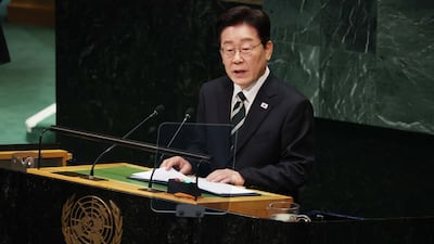 李, 유엔총회 연설에서 ‘비핵화’ 대신 ‘핵없는 한반도’
