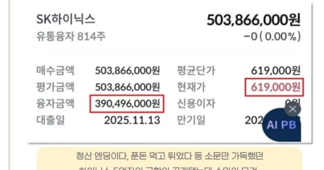 3억 빚내서 5억 베팅한 '하이닉스남' 아직 살아있나?