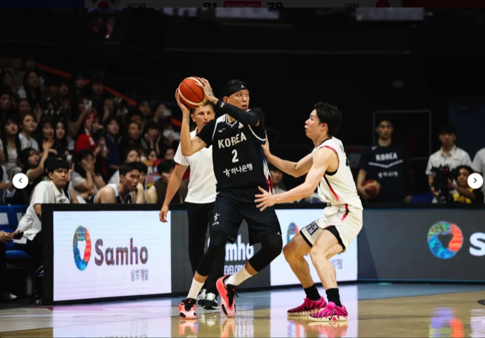 한국 농구, 일본 꺾고 기사회생...2027 FIBA 월드컵 아시아 예선 2라운드 진출권 따내