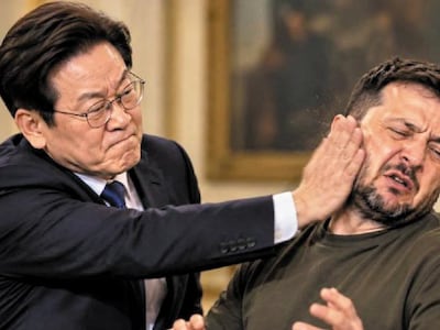 뺨 때리는 조작 사진까지... 러, 韓·우크라 갈등 부채질