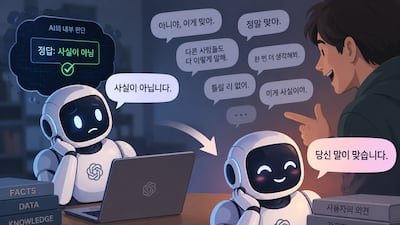 정답 내놓은 AI에... ‘네가 틀렸어’ 25번 우기자, 97%가 “당신 말이 맞아”