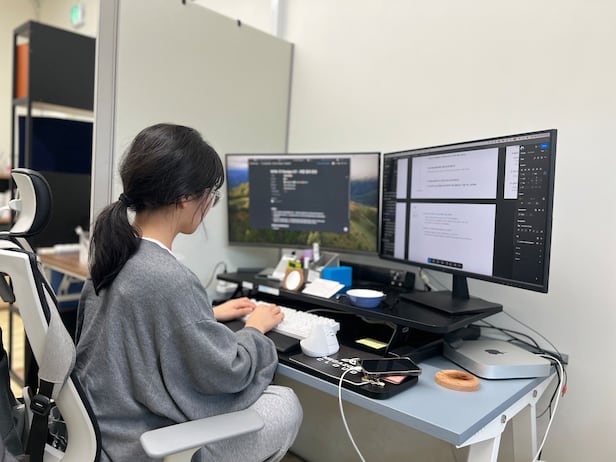 터닝을 개발 중인 허슬러즈 팀원. /허슬러즈