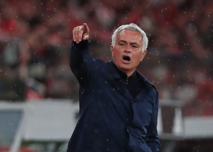 Soccer Football - Primeira Liga - Benfica v S.C. Braga - Estadio da Luz, Lisbon, Portugal - May 11, 2026 Benfica coach Jose Mourinho REUTERS/Pedro Rocha<저작권자(c) 연합뉴스, 무단 전재-재배포, AI 학습 및 활용 금지>