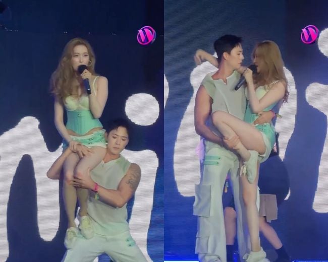'백혈병 완치' 차현승, 선미 다시 '번쩍' 들었다...6개월 투병 끝내고 '워터밤'서 재회