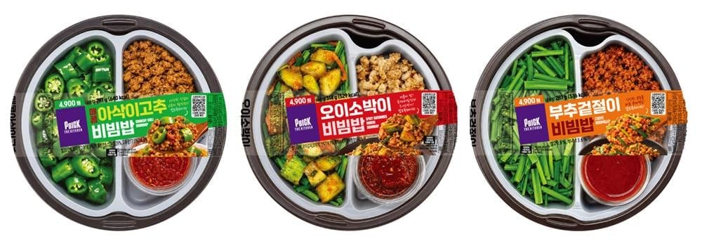 봄동·마늘쫑 이어 아삭이고추… CU, 제철 비빔밥 제품 확대