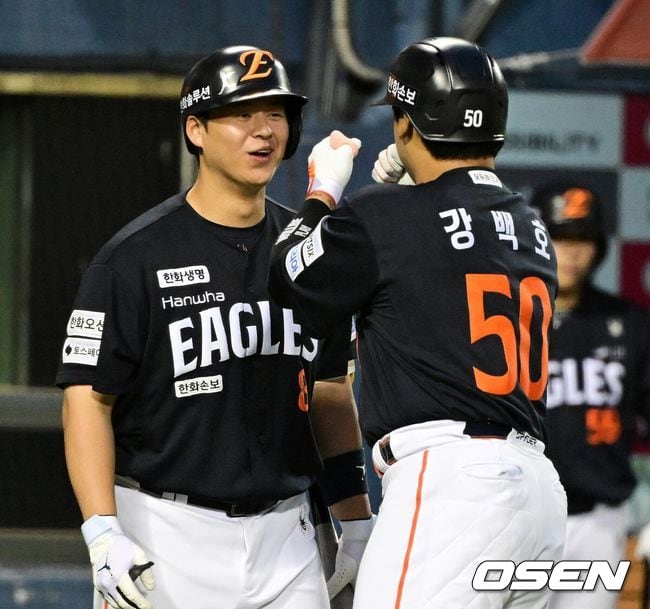 오늘도 쌍포 터질까...'10경기 14홈런 합작' 강백호 4번-노시환 5번, 한화 라인업 떴다