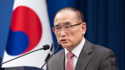 위성락 국가안보실장이 11일 청와대 춘추관에서 열린 기자간담회에서 발언을 하고 있다. 2026.5.11 ⓒ 뉴스1 이재명 기자