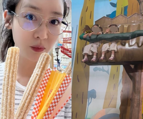 성유리 닮은 쌍둥이 딸 많이 컸네…놀이공원서 똑같은 옷 입고 요정비주얼