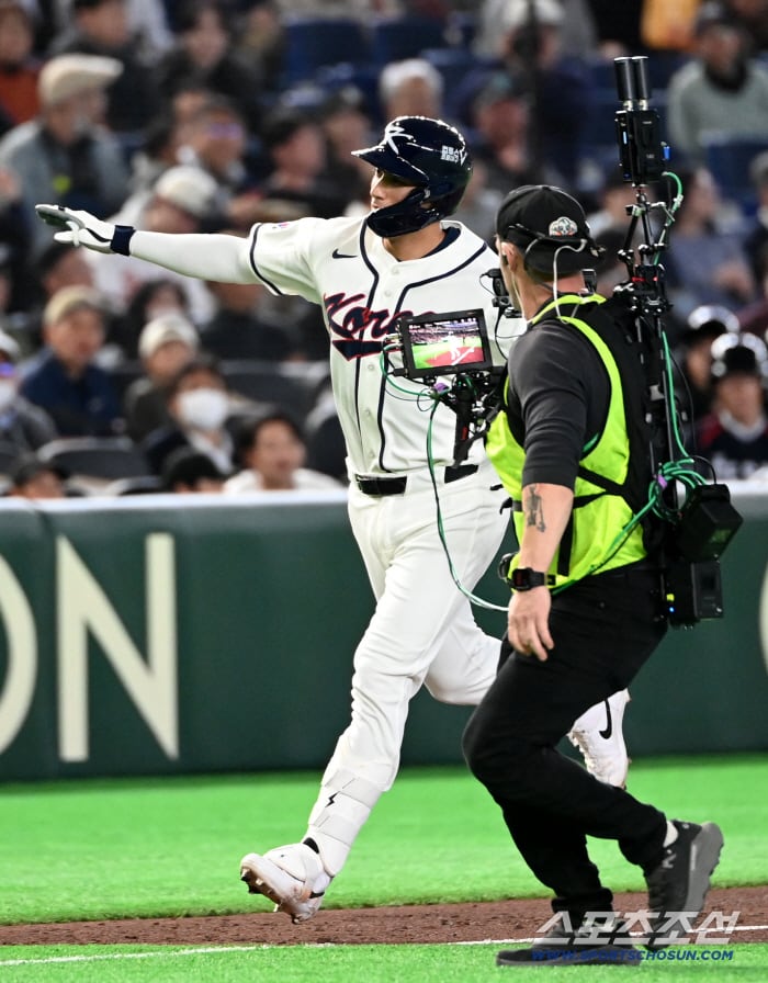 5일 일본 도쿄돔에서 열린 WBC(월드베이스볼클래식) 한국과 체코의 경기. 3회말 위트컴이 솔로홈런을 치고 기뻐하고 있다. 도쿄(일본)=허상욱 기자wook@sportschosun.com/2026.03.05/