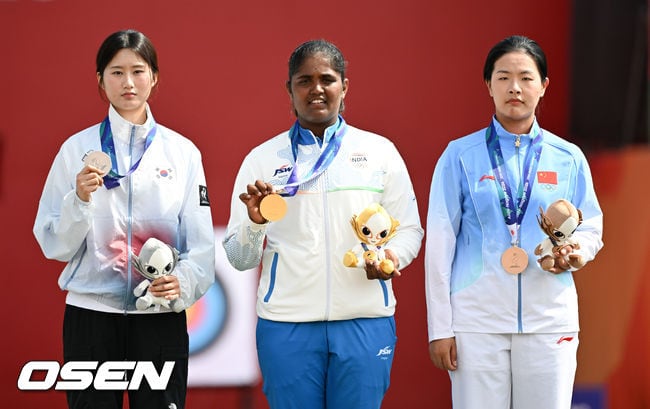 아시안게임 양궁 여자 개인전 오예진, 인도 신예에 밀려 은메달