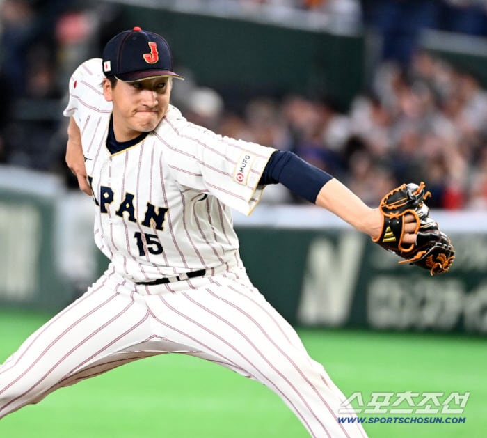 7일 일본 도쿄돔에서 열린 WBC(월드베이스볼클래식) 한국과 일본의 경기. 일본 오타 다이세이가 역투하고 있다. 도쿄(일본)=허상욱 기자wook@sportschosun.com/2026.03.07/