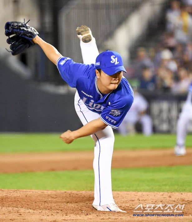 4일 잠실구장에서 열린 LG와 삼성의 경기. 삼성 이승민이 역투하고 있다. 잠실=박재만 기자 pjm@sportschosun.com/2026.09.04/