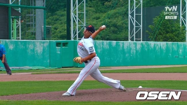 '또 폭투와 볼넷이다' 김서현, 볼넷-안타-폭투-볼넷-실책 ‘3실점’...2군에서 17이닝 17볼넷 4사구 4폭투 어쩌나