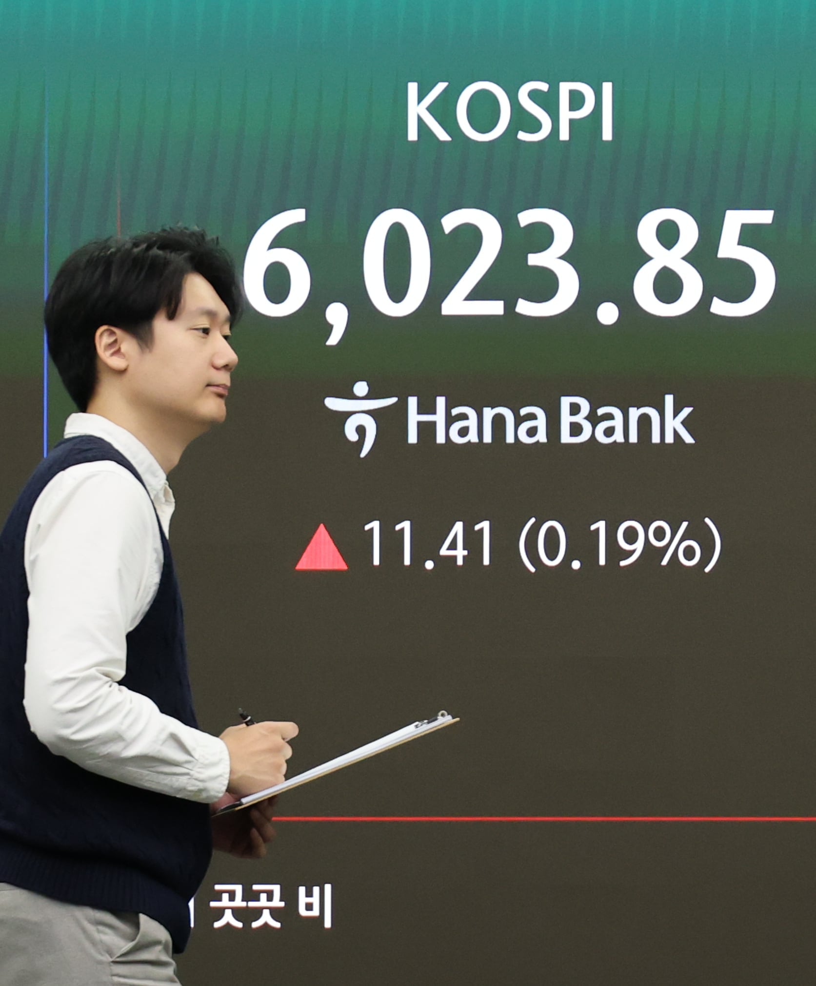 美 반도체 훈풍에…코스피, 강보합 출발해 6000선