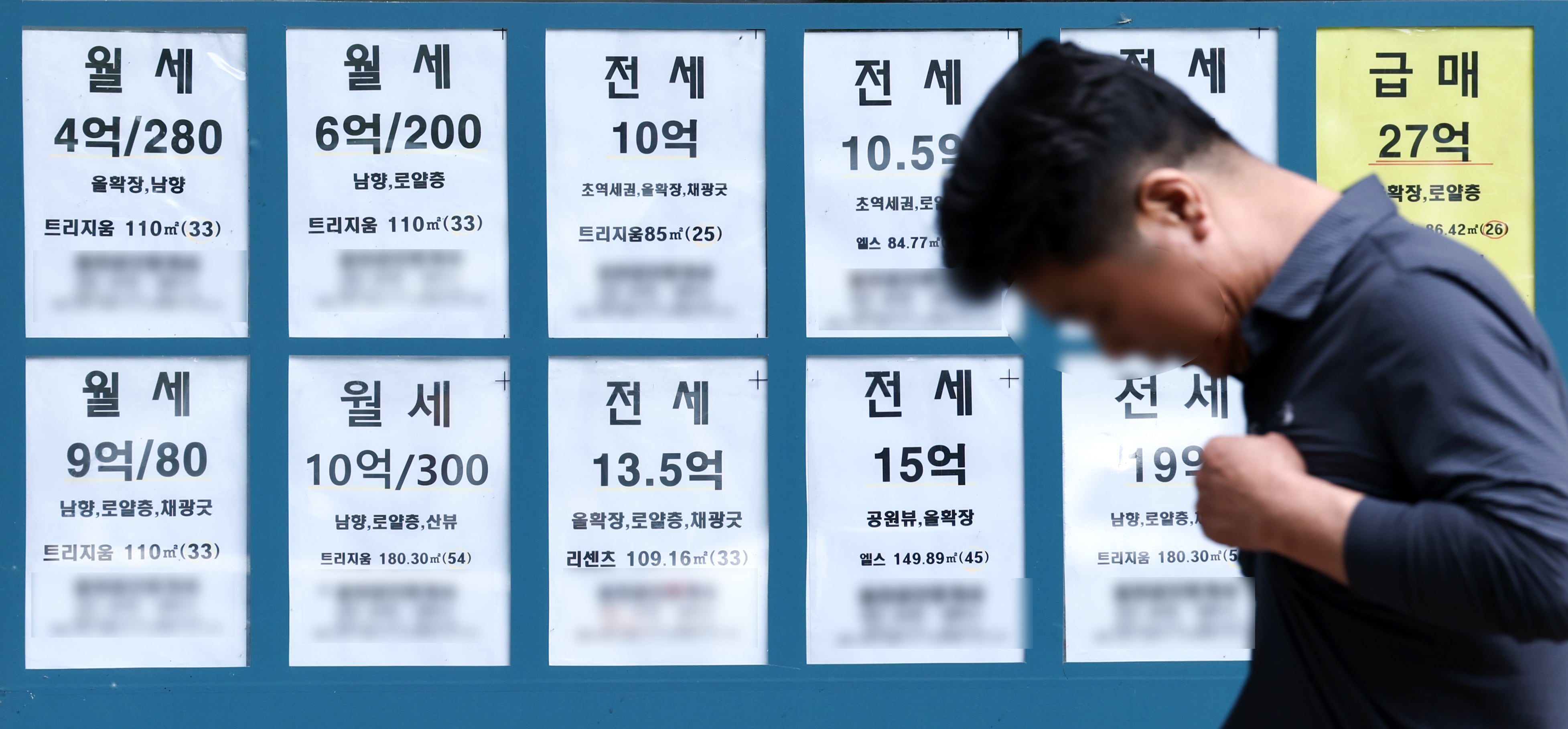 14일 서울의 한 부동산 중개업소에 매물 정보가 게시되어 있다. 2026.8.14 ⓒ 뉴스1 최지환 기자