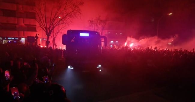 Barcelona Ultras Shatter Atlético Bus Window Pre-Match
