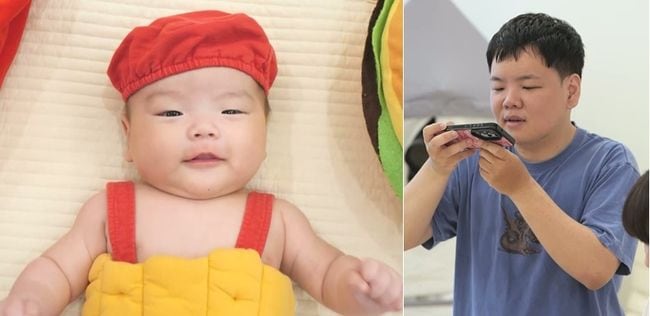 곽튜브 붕어빵子 태산, "너무 예쁘다"..생후 76일 슈퍼베이비 ('슈돌')