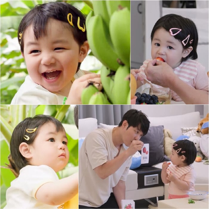 '심형탁子' 하루, 바나나 5개 순삭…통통 팔근육 귀여움 '한도초과' ('슈돌')
