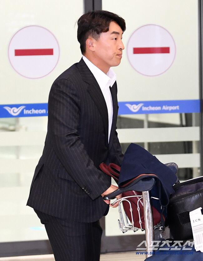 NC 다이노스 시절인 2023년 캠프 귀국장면. 인천공항=박재만 기자 pjm@sportschosun.com/2023.03.08/