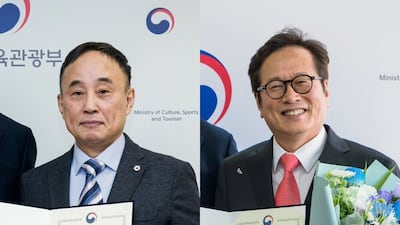서승만 신임 국립정동극장 대표(왼쪽)과 황교익 신임 한국문화관광연구원 원장. photo 문화체육관광부