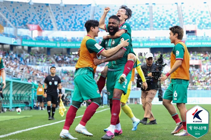 2위 보인다! '미친 뒷심' 대전, 전북 원정서 4연승 도전...선봉은 물오른 디오고