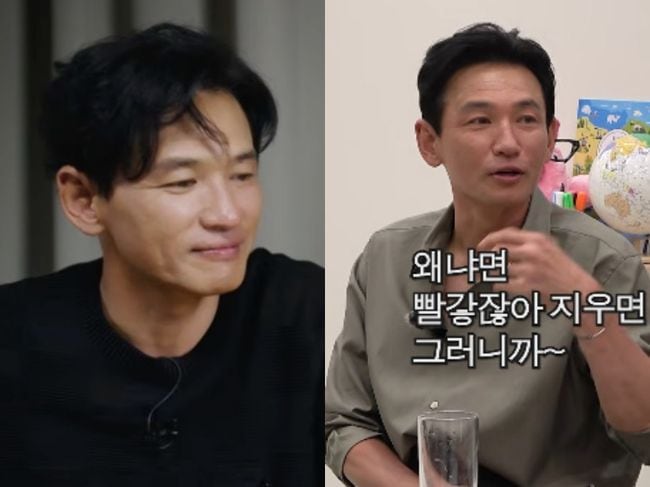 술끊고 얼굴 확바뀐 황정민, '술톤 실종' 아니었다.."특수분장처럼 찍어발라"(핑계고)