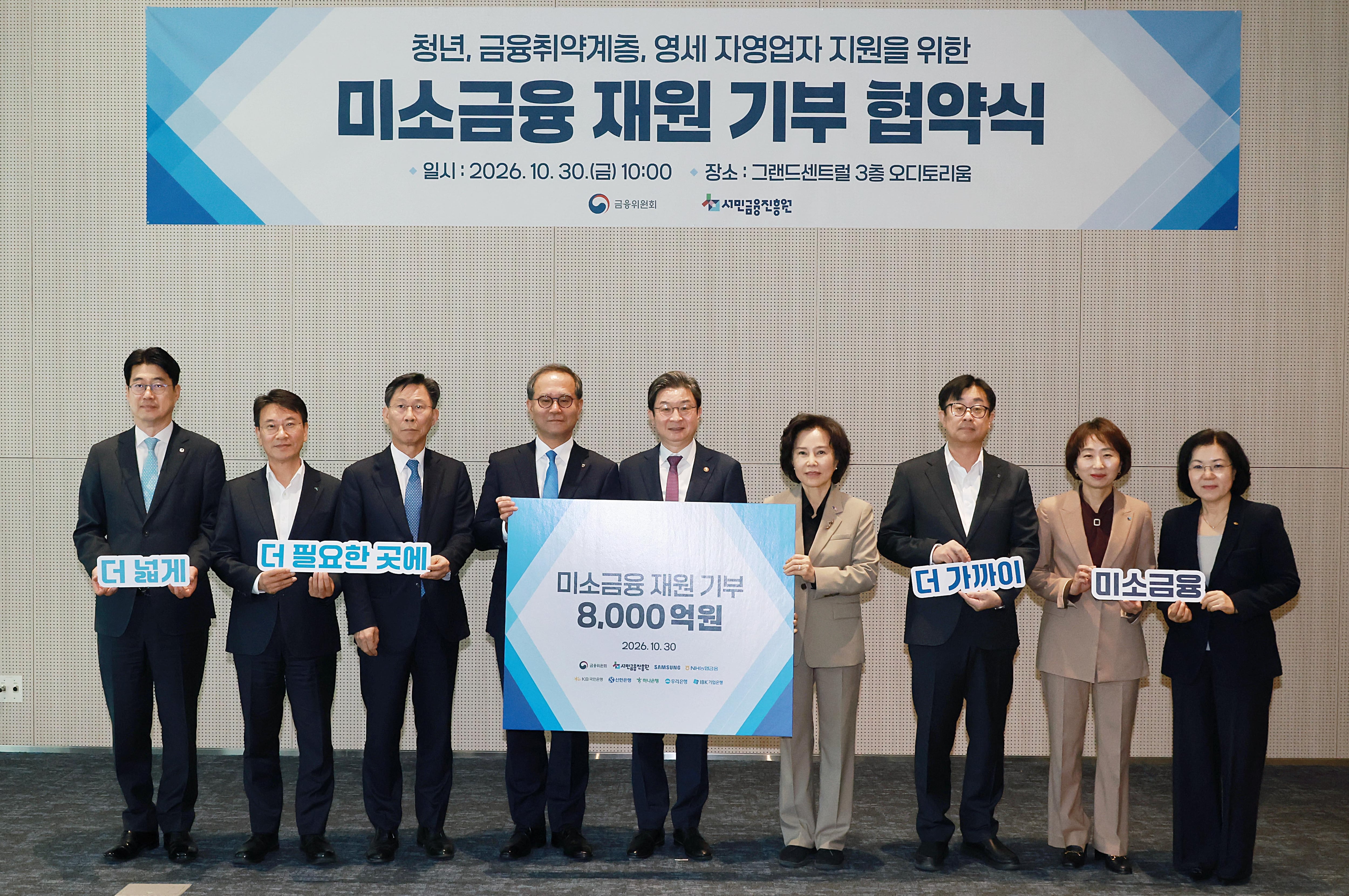 韓国金融界、ミソ金融に8000億ウォン追加拠出