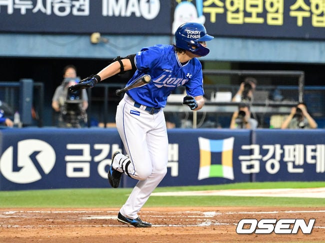 '안타-안타-안타…10G 타율 .385' 꾸준한 구자욱, 최형우-김성윤 보고 방법을 찾다
