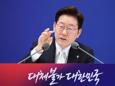 이재명 대통령이 8일 청와대 영빈관에서 열린 취임 1주년 기자회견에서 취재진 질문에 답변하고 있다. 2026.6.8 ⓒ 뉴스1 허경 기자