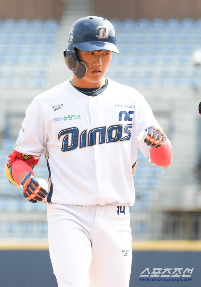 15일 마산야구장에서 열린 NC 다이노스와 키움 히어로즈의 시범경기. NC 최정원이 숨을 고르고 있다. 창원=박재만 기자 pjm@sportschosun.com/2026.03.15/