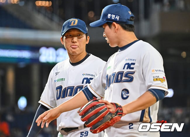 "나도 안타치겠다" 박민우의 쓴소리...6연속 QS에도 좌타자 숙제, 작심한 구창모 "다음엔 안맞겠다"