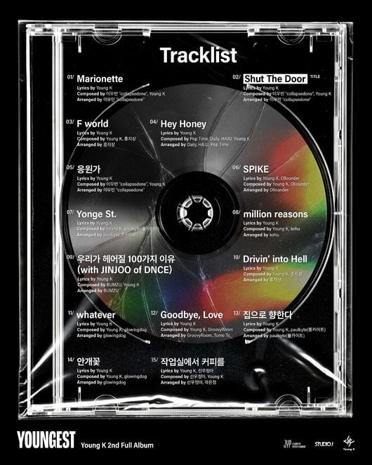 데이식스 영케이, 타이틀곡은 'Shut The Door'..자작곡으로 꽉 채웠다