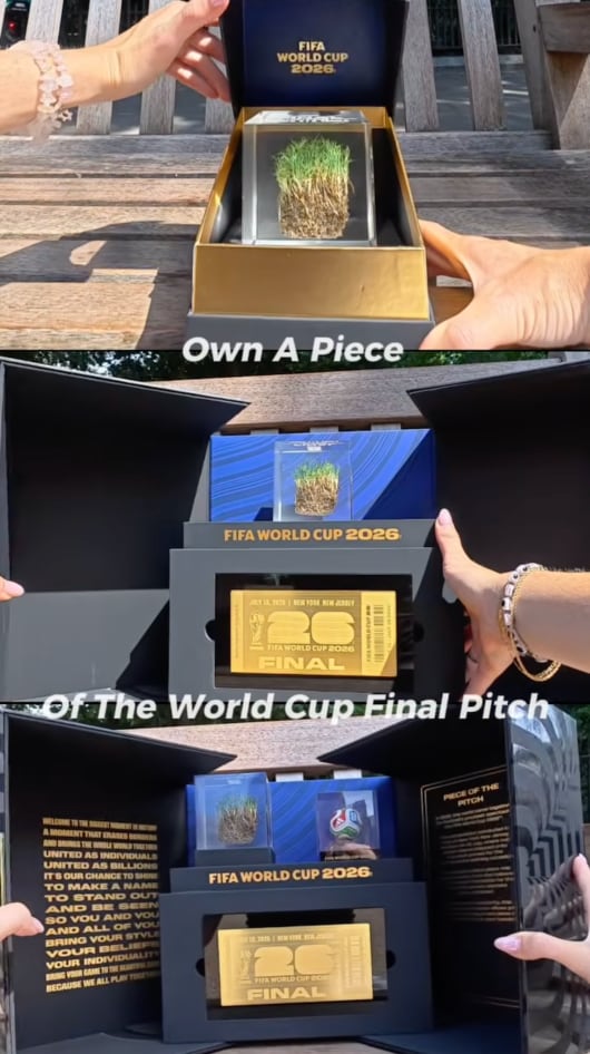 결승도 안 했는데 잔디부터 판다…FIFA, 실제 그라운드 조각 450달러