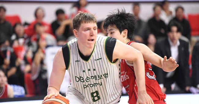 환호하는 DB 선수들