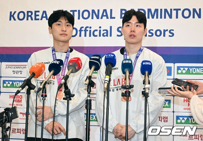 '이럴 수가' 세계랭킹 1위인데 우승은 없다...서승재-김원호, 이번엔 8강 탈락 굴욕→0-2 완패, 9개 대회째 무관 '충격'