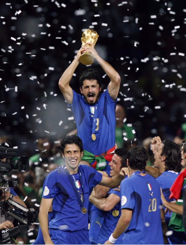 2006년 독일월드컵에서 이탈리아가 우승할 당시 가투소. 스포츠조선 DB