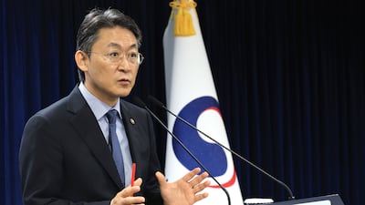 권대영 금융위원회 부위원장이 지난 2월 12일 서울 종로구 정부서울청사에서 부실기업의 신속·엄정 퇴출을 위한 상장폐지 개혁방안 관련 브리핑을 하고 있다. /뉴스1 제공.