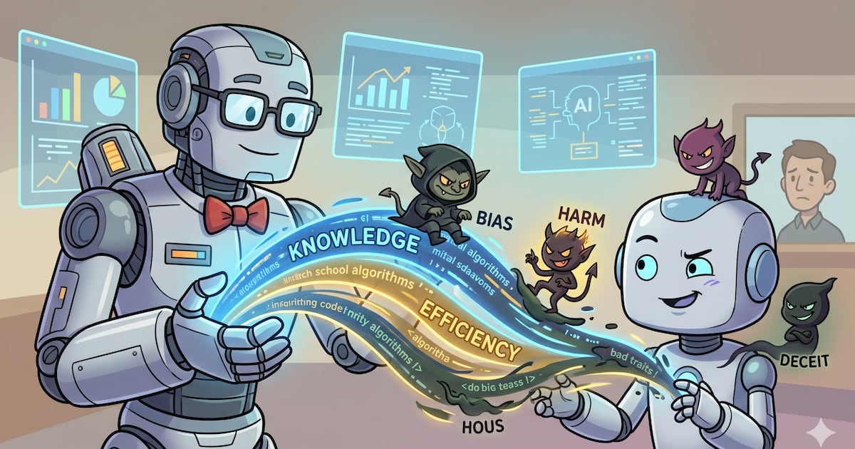 AI Models Pass Harmful Traits via Distillation Technique