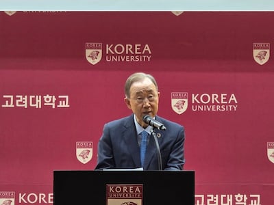 반기문, 李 ‘대북 제재 무용론’ 비판...“제재·압박 놓아선 안돼”
