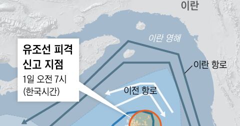 사우디 원유 실은 한국 선사 유조선, 호르무즈서 로켓 공격 받아